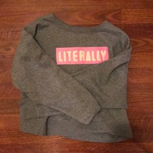 cropped sweatshirt